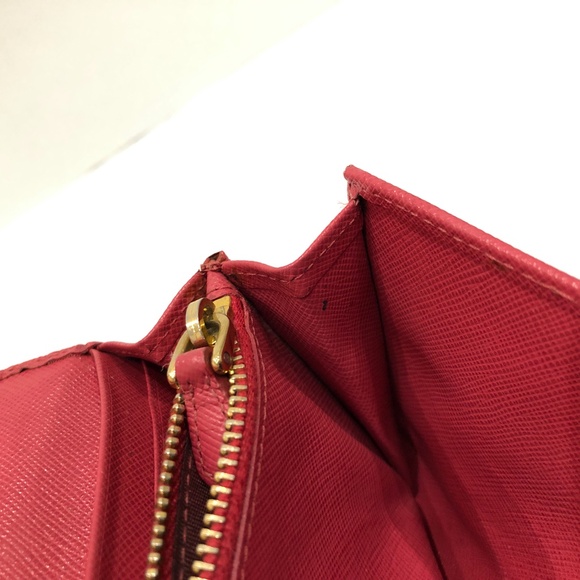 Prada Pink Leather Flap Long Wallet Sku#84590 (Gently used,fair condition) - Picture 14 of 15